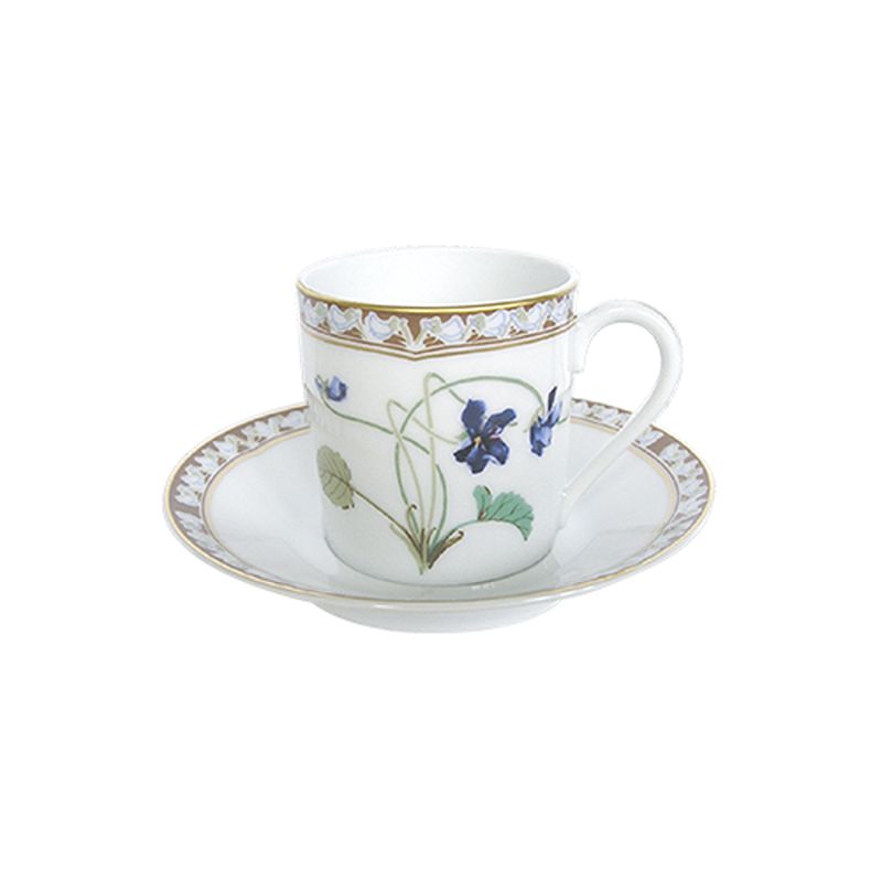Tasse et soucoupe à café Impératrice Eugénie - Haviland