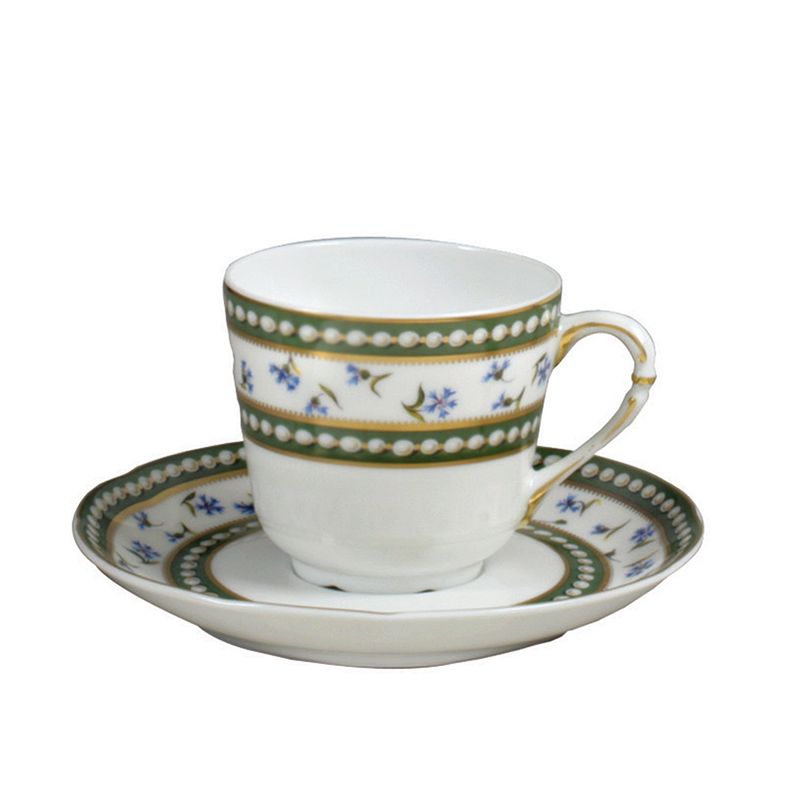 Tasse et soucoupe à café L004/79 Marie Antoinette - Ancienne Manufacture Royale