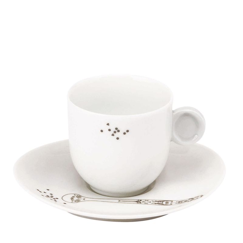 Tasse et soucoupe à café 024161 Papilles - Deshoulières