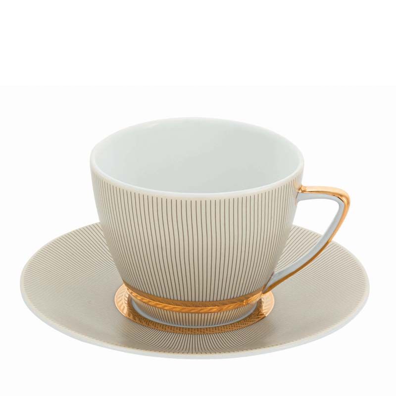 Tasse et soucoupe à café 035598 Pharaon or - Deshoulières