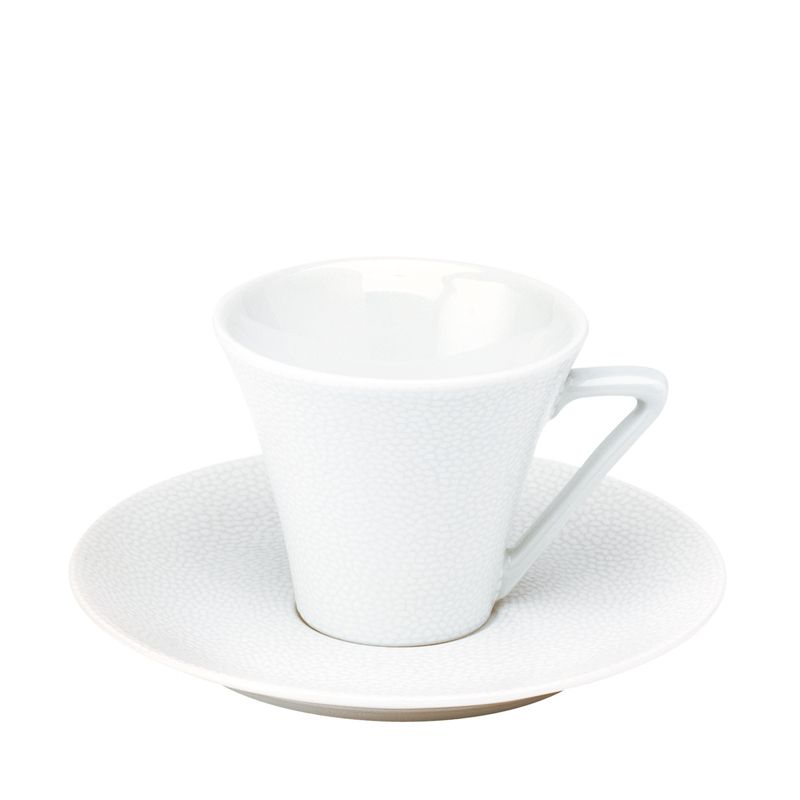 Tasse et soucoupe à café 010596 Seychelles blanc - Deshoulières