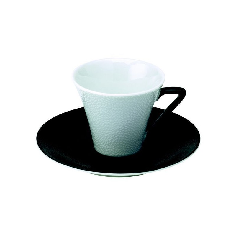 Tasse et soucoupe à café 012209  Seychelles noir - Deshoulières