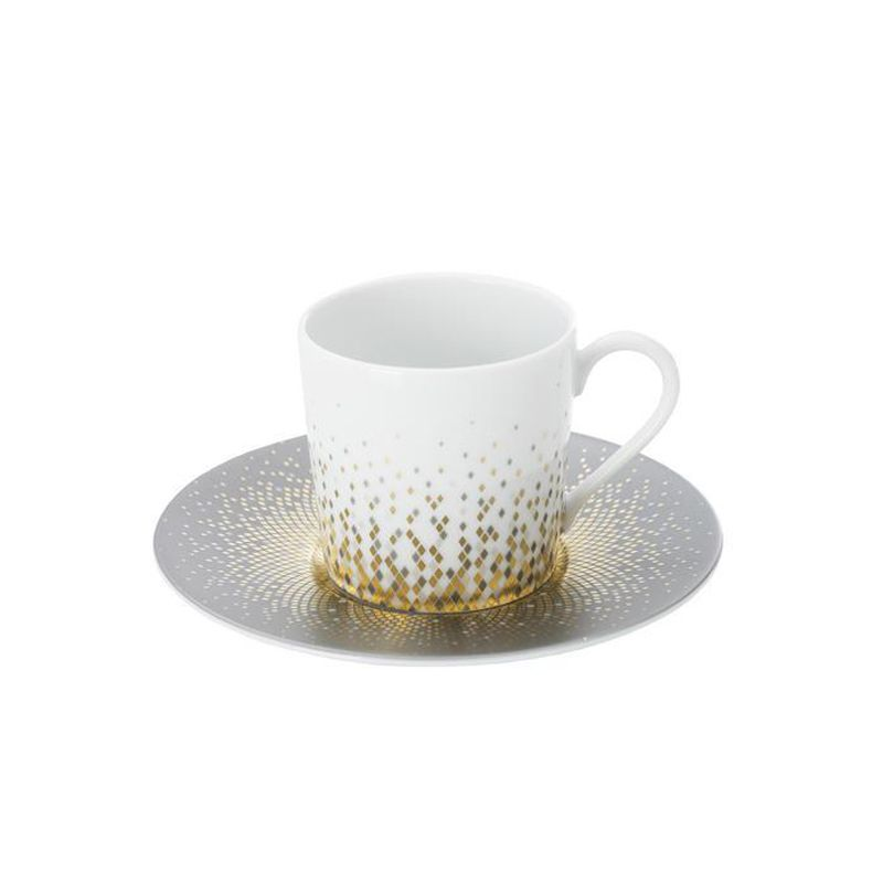Tasse et soucoupe à café Souffle d'Or - Haviland