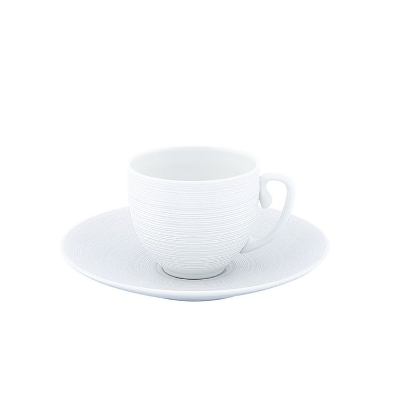 Tasse et soucoupe à cappuccino HEM3020BS0000/HEM3010BS0000 Hémisphère satin - J.L.Coquet