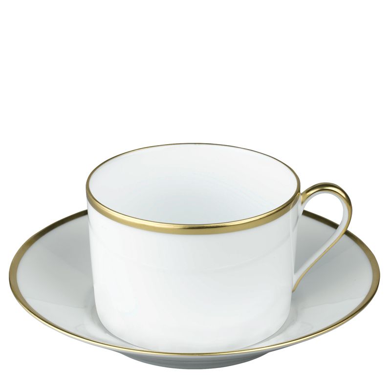 Tasse et soucoupe à déjeuner 0183-19-350018/300032 Fontainebleau or - Raynaud