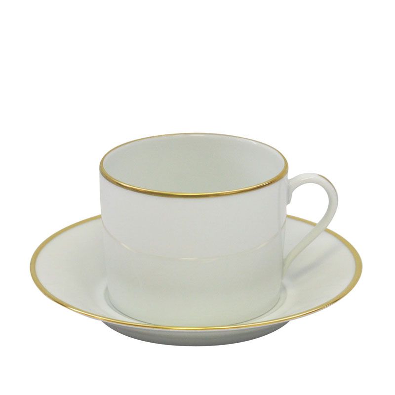 Tasse et soucoupe à déjeuner Orsay or - Haviland