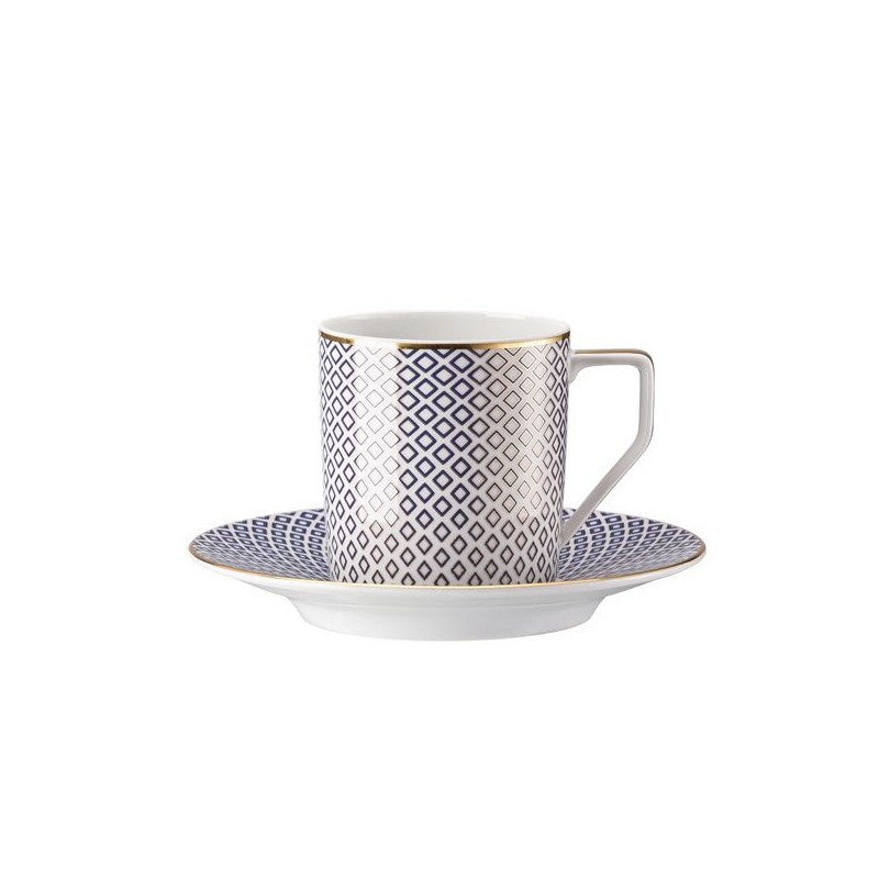 Tasse et soucoupe à expresso Carreau Bleu - Rosenthal