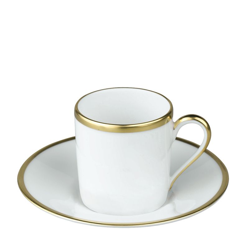 Tasse et soucoupe à moka 0183-19-357011/307008 Fontainebleau or - Raynaud