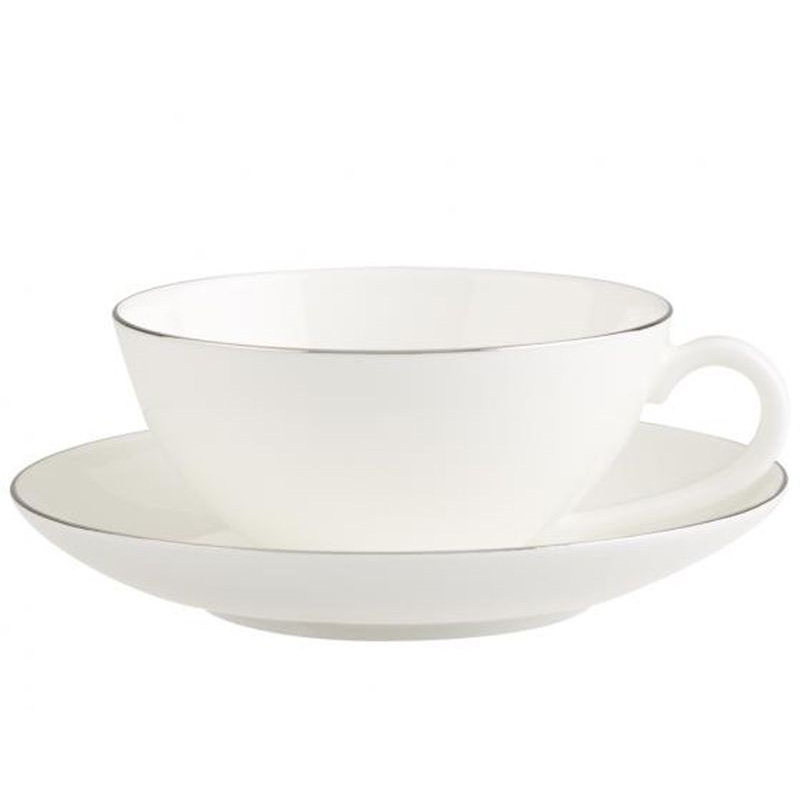 Tea cup and saucer 10-4636-1260 Anmut Platinum N°1 - Villeroy & Boch