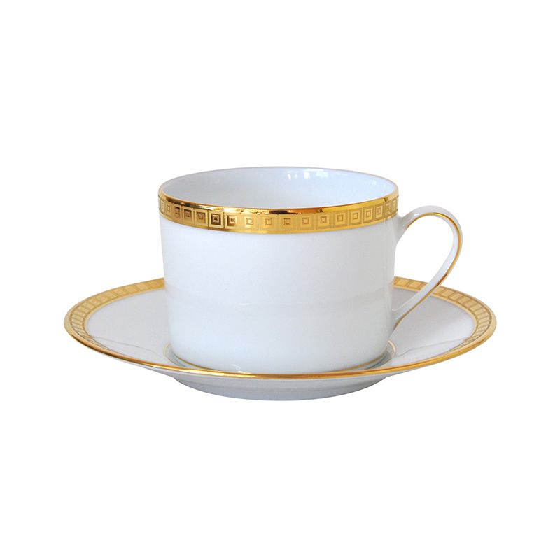 Tasse et soucoupe à thé 0467/91 Athéna or - Bernardaud
