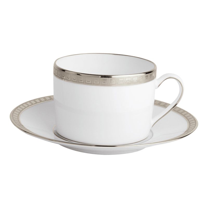 Tasse et soucoupe à thé 0448/91 Athéna platine - Bernardaud