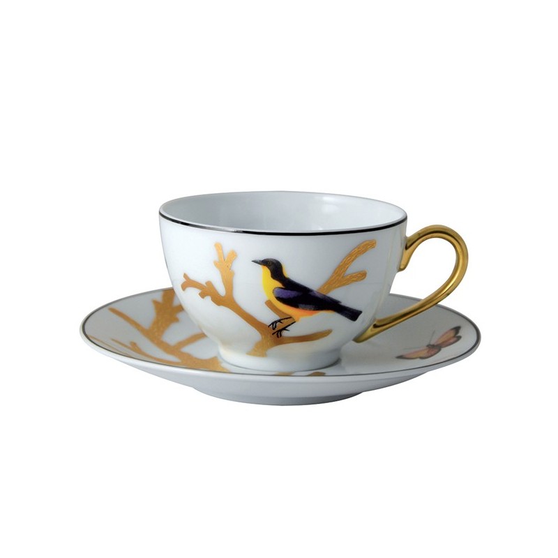 Tasse et soucoupe à thé 2488/3095 Aux oiseaux - Bernardaud