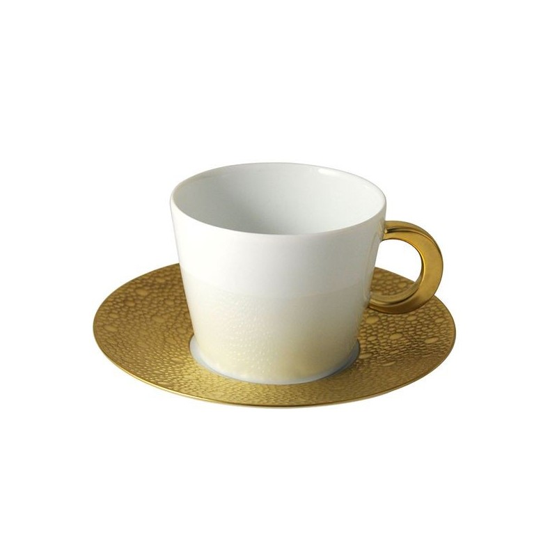 Tasse et soucoupe à thé 0739/20454 Ecume or - Bernardaud