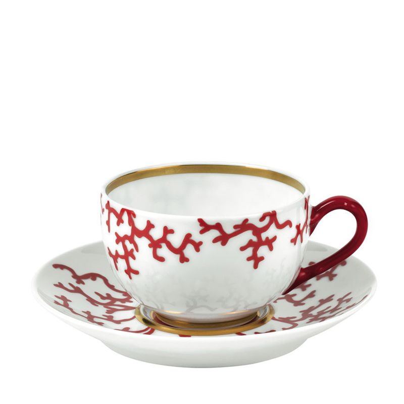 Tasse et soucoupe à thé extra 0112-20-351015/18-301025 Cristobal rouge - Raynaud