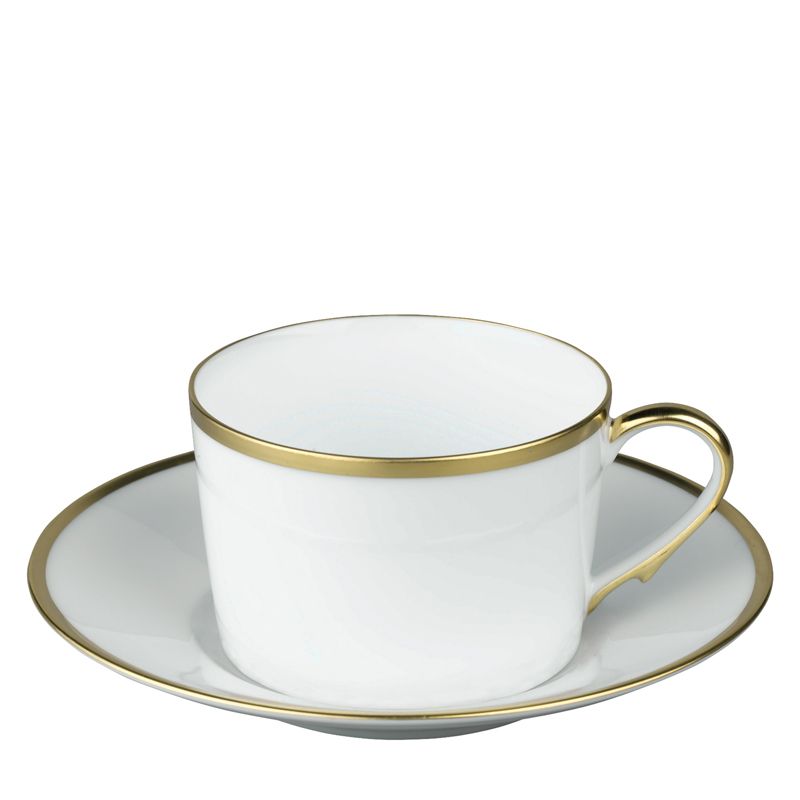 Tasse et soucoupe à thé extra 0183-19-351015/301025 Fontainebleau or - Raynaud