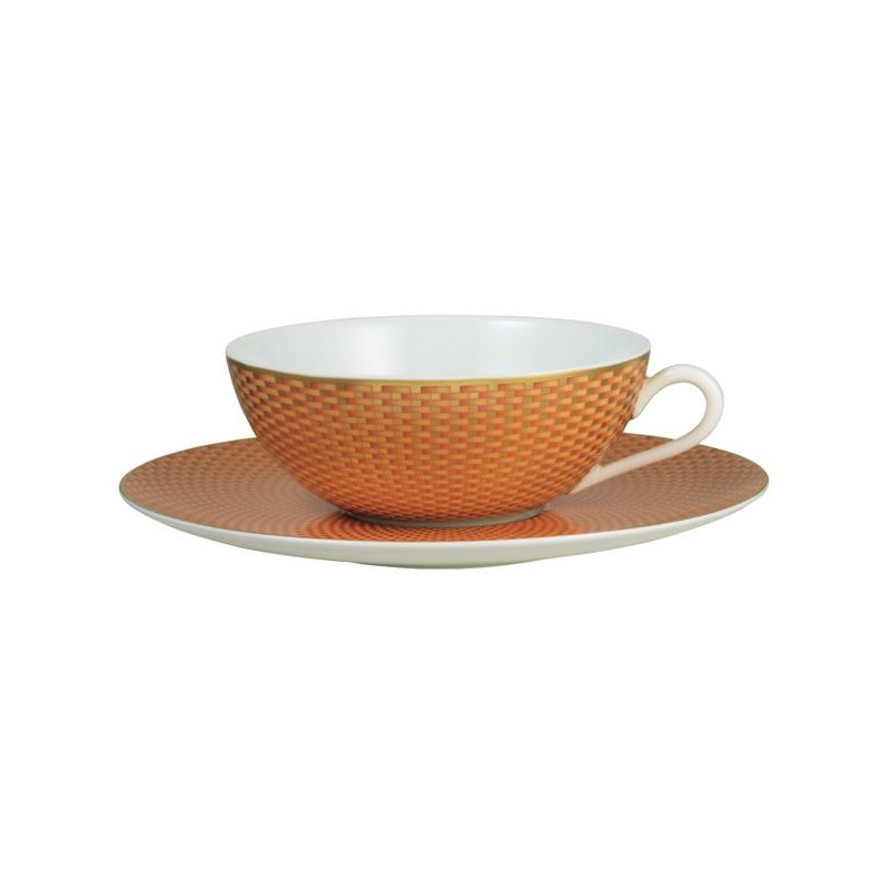 Tasse et soucoupe à thé extra Orange Trésor - Raynaud