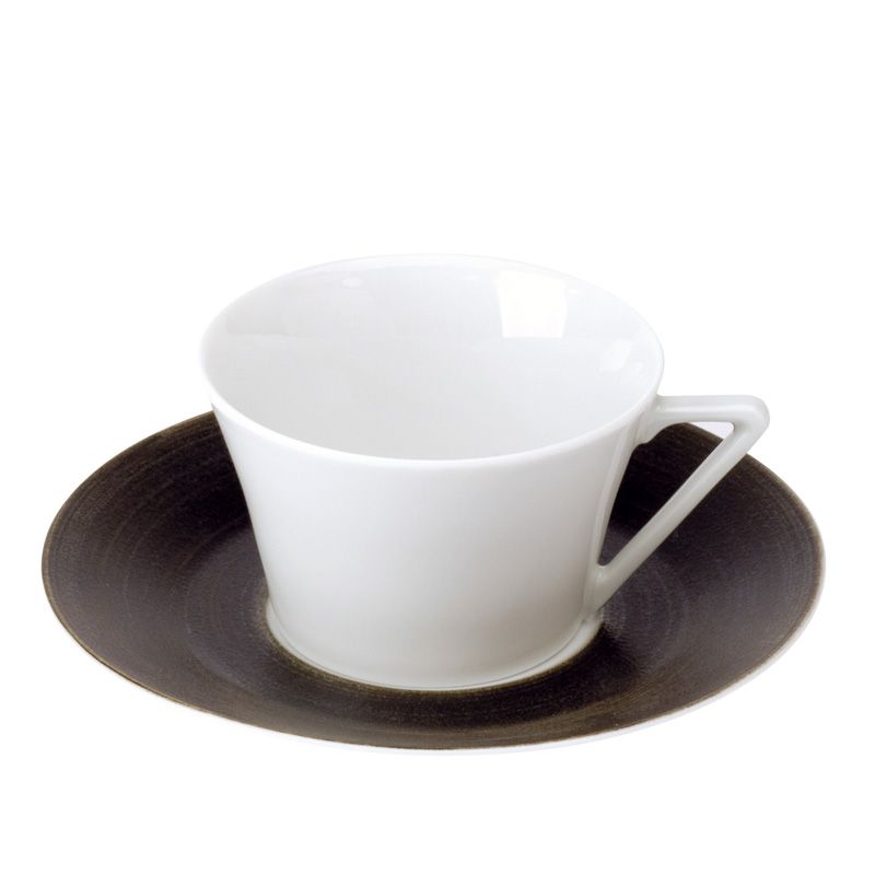 Tasse et soucoupe à thé 011115 Galileum graphite - Deshoulières