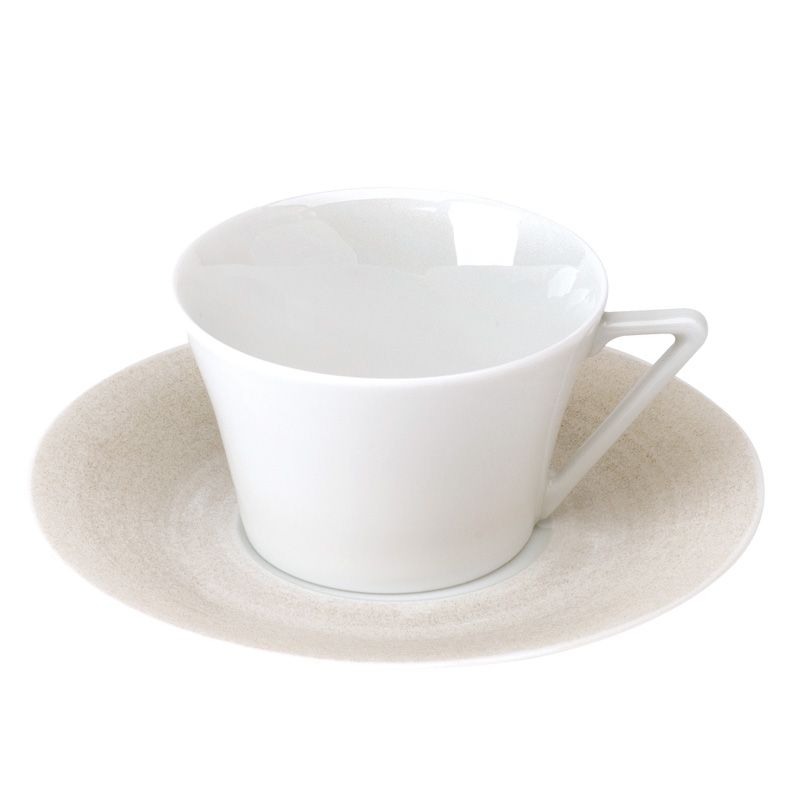 Tasse et soucoupe à thé 011127 Galileum sable - Deshoulières
