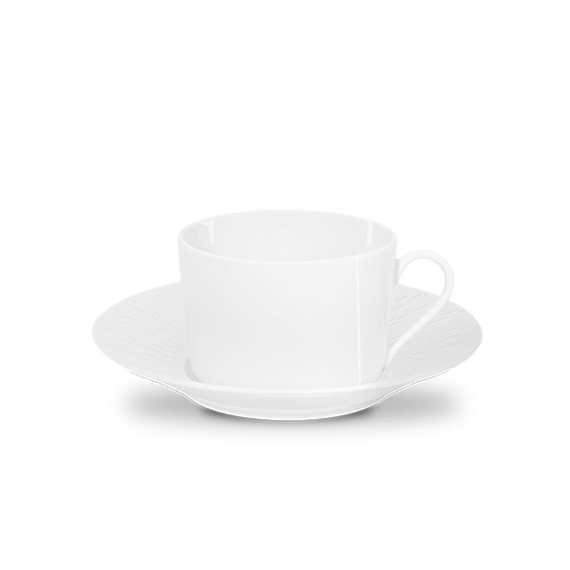 Tasse et soucoupe à thé Infini blanc - Haviland