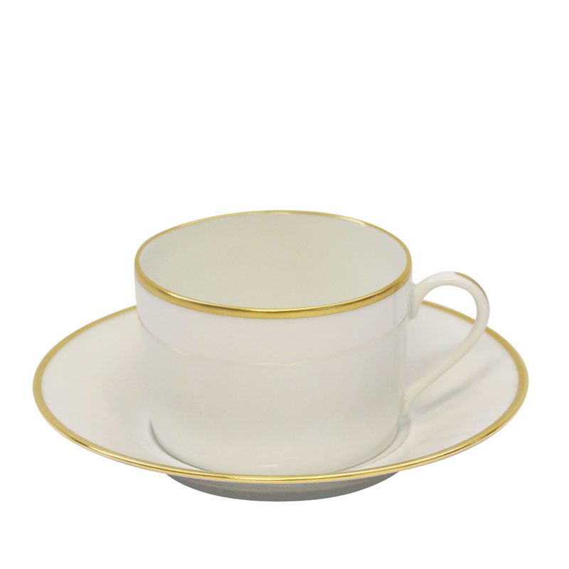 Tasse et soucoupe à thé Orsay or - Haviland