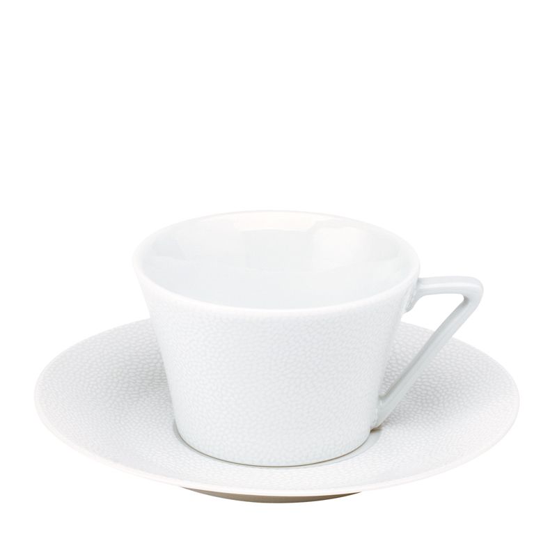 Tasse et soucoupe à thé 010598 Seychelles blanc - Deshoulières