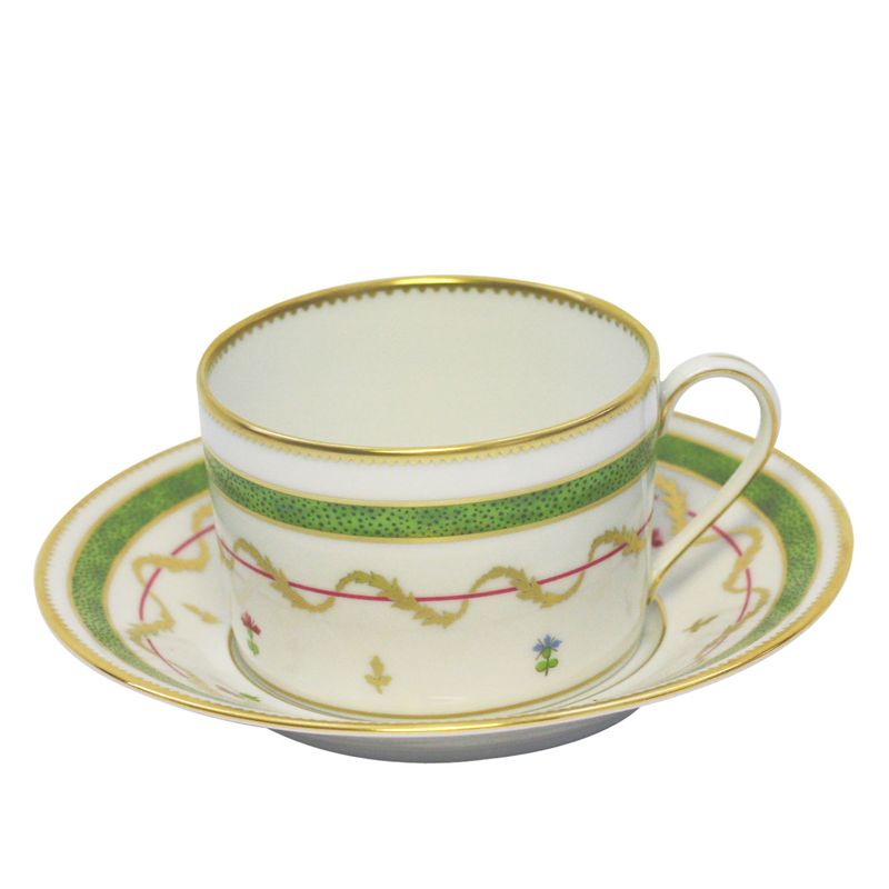 Tasse et soucoupe à thé Vieux Paris Vert - Haviland