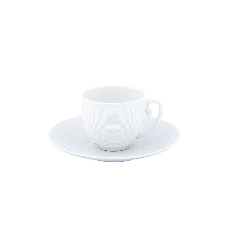 Tasse et soucoupe moka HEM3022BS0000/HEM3012BS0000 Hémisphère satin - J.L.Coquet