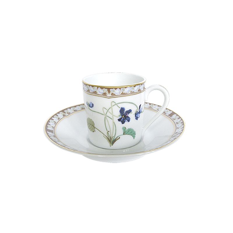 Tasse et soucoupe moka Impératrice Eugénie - Haviland