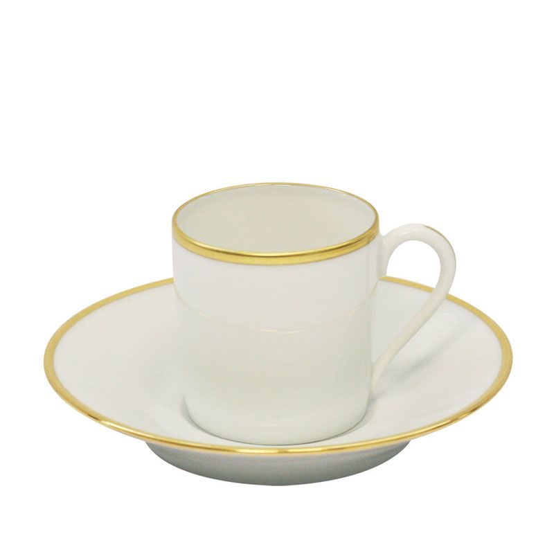 Tasse et soucoupe moka Orsay or - Haviland