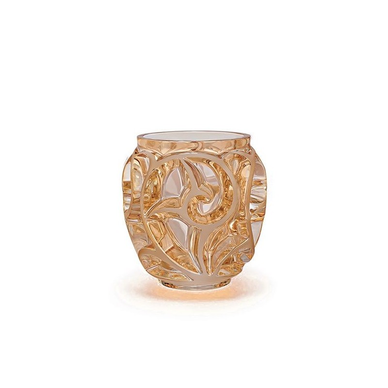 Tourbillons small gold luster  10543800 Vase - Lalique