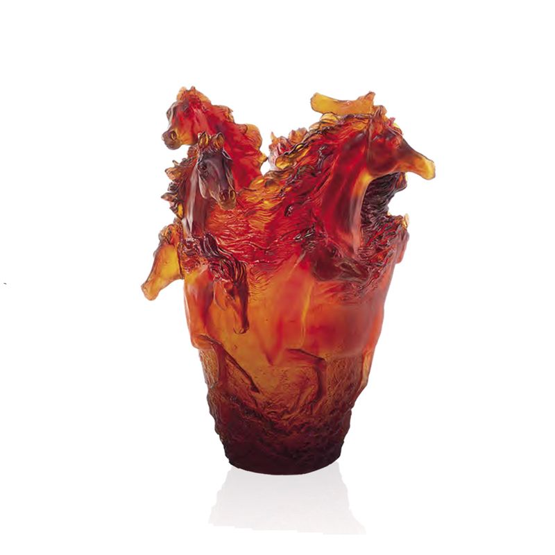 Vase Cheval ambre 05358 Cheval - Daum
