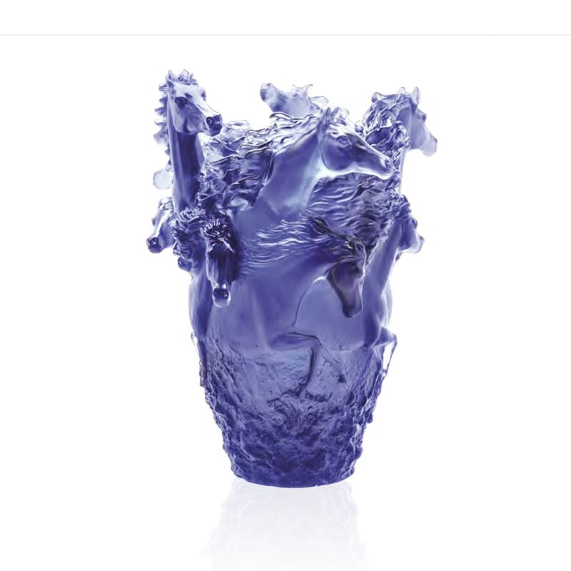 Vase Cheval bleu  05358-4 Cheval - Daum