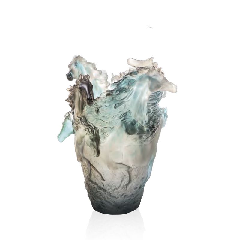 Vase Cheval gris bleu 05358-1 Cheval - Daum