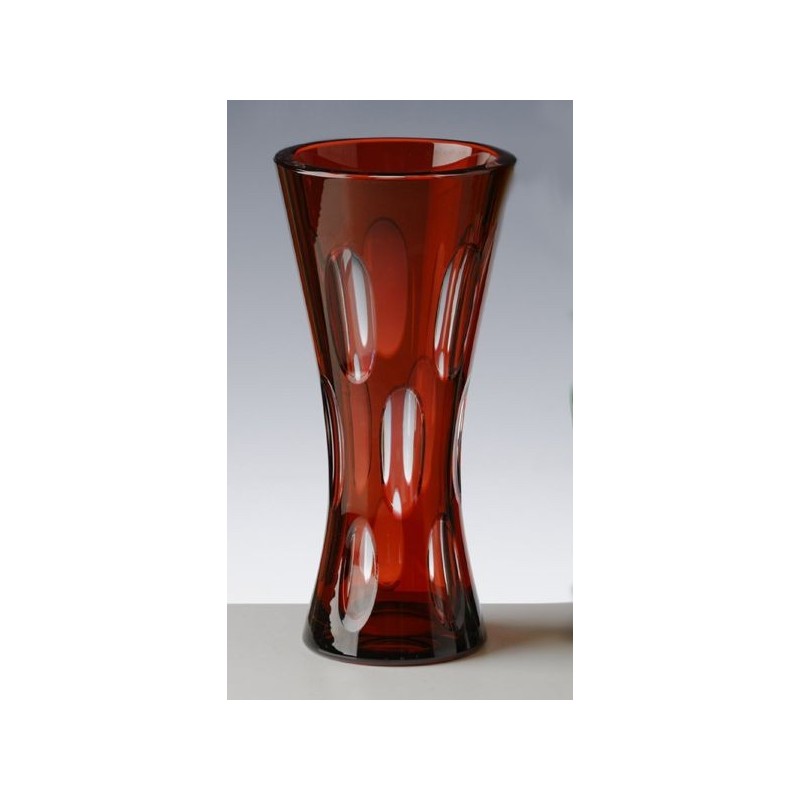 Vase Conique Olive rouge 2082/R Vases - Cristal de Paris à 290,00 €