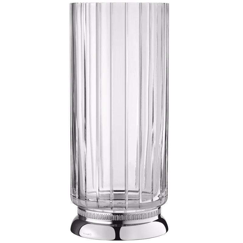 Christofle - 2 Gobelets Verre Vase Vertigo - Métal Argenté - Porte Couteau - NEUF