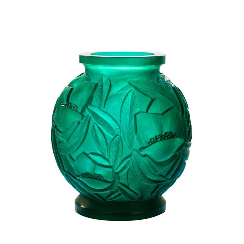 Vase GM vert 05584 Empreinte - Daum