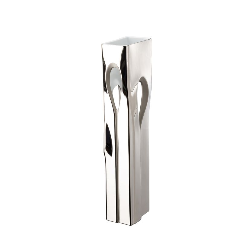 Vase Lapp platinum 26045 Zaha Hadid Rosenthal Cristallerie de Paris