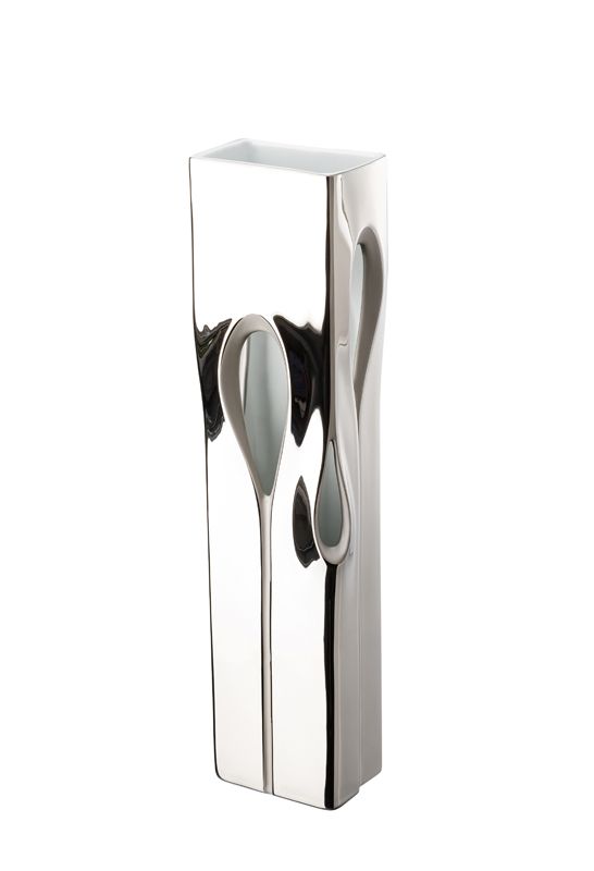 Vase Lapp platinum 26045 Zaha Hadid Rosenthal Cristallerie de Paris