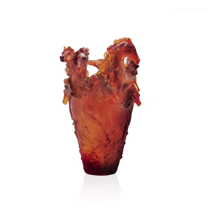 Vase magnum Cheval ambre 05381 Cheval - Daum