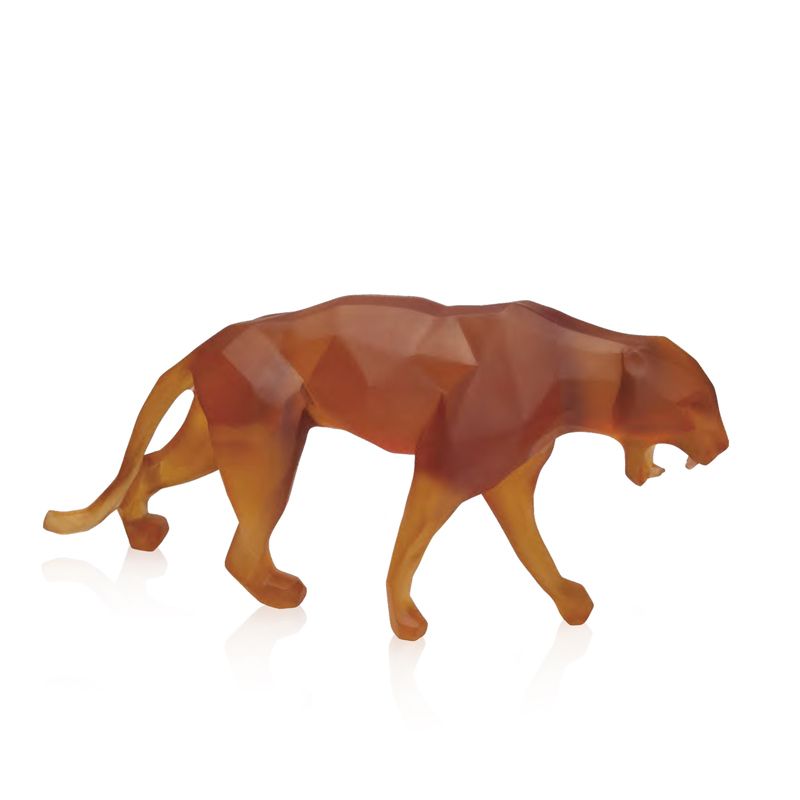 Wild Panther  orange 05323-3 Editions limitées - Daum